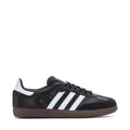 Kids' Adidas Samba OG low-top sneakers, black leather with white three-stripe