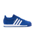 Men's Samoa sneakers, blue suede with white triple stripes and lace eyelets