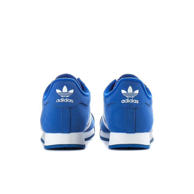 Men's Samoa sneakers, blue heel tabs with adidas logo and white trefoil stripe