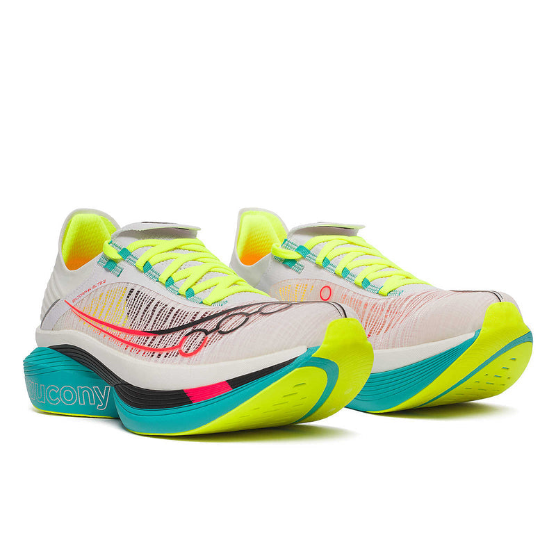 Saucony Unisex Endorphin Elite 2 Running Shoes in White/Mutant