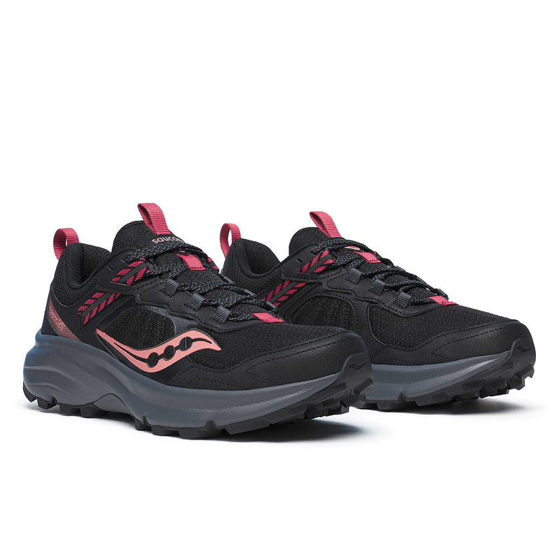 Saucony Women's Excursion TR17 Running Shoes in Black/Shadow (Wide)