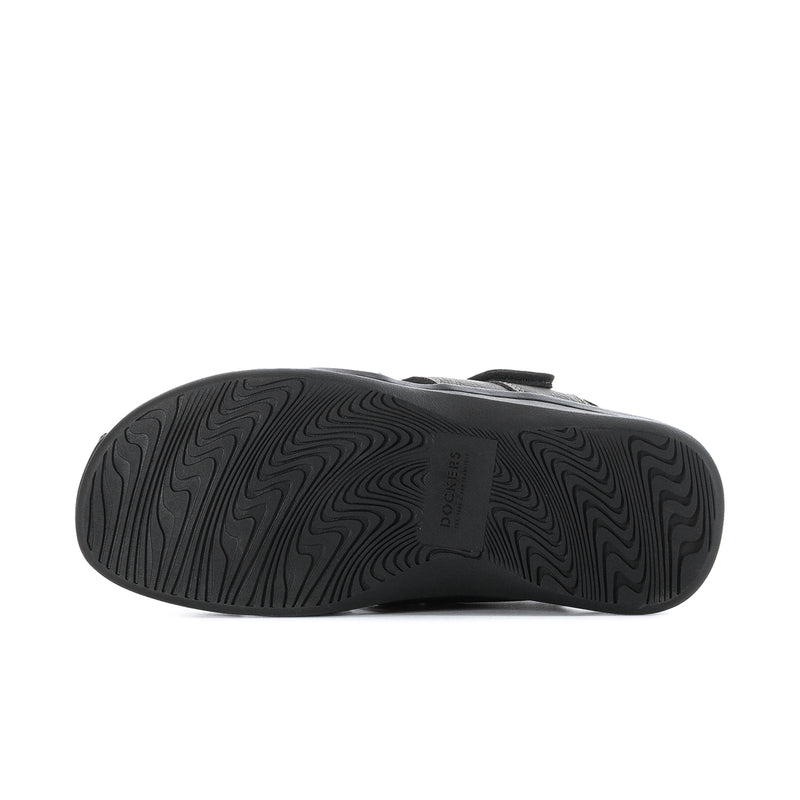 Men's brown sandal outsole with textured tread pattern