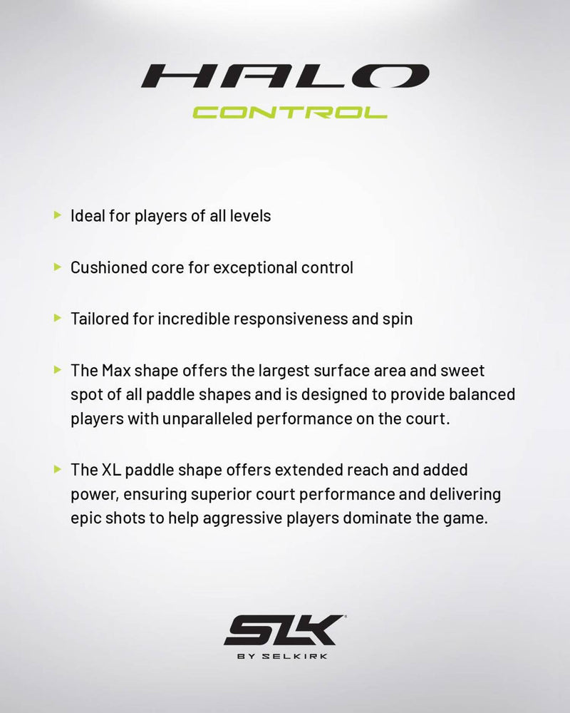 Selkirk SLK Halo Control XL Pickleball Paddle in Storm Gray