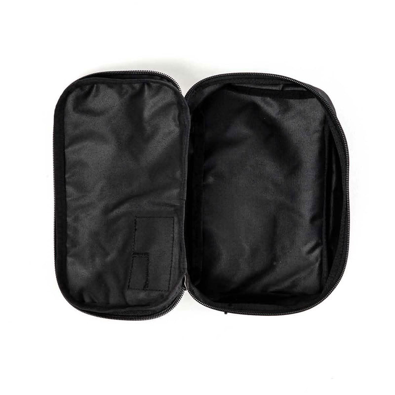 GORUCK Shadow Pocket M black zippered ruck accessory pouch open, interior view