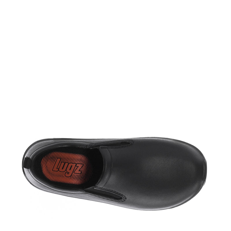 Black men's slip-on shoe insole with LUGZ logo