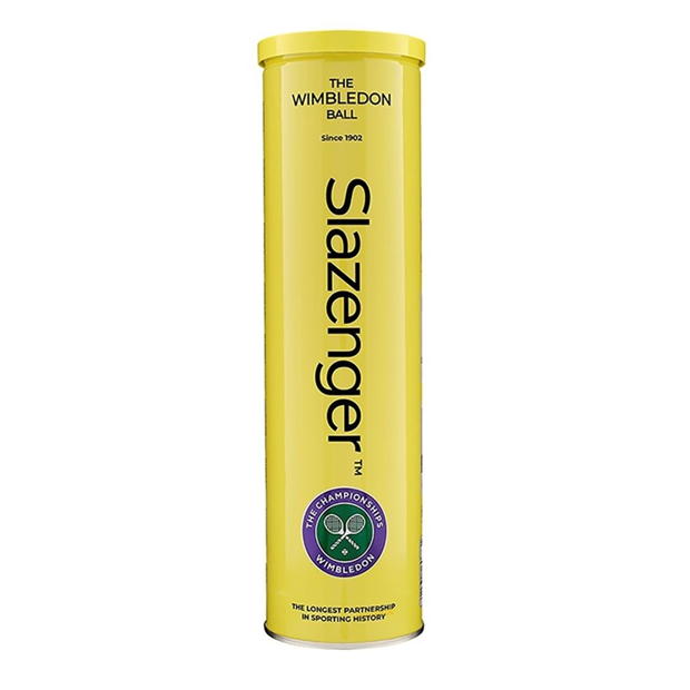 Slazenger The Wimbledon Ball All Court Tennis Ball Can (4-Ball)