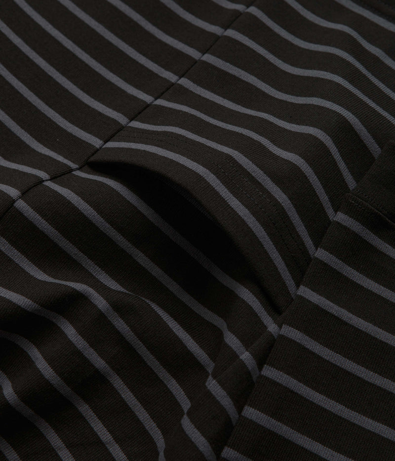 Snow Peak Border Long Sleeve T-Shirt in Black and Grey