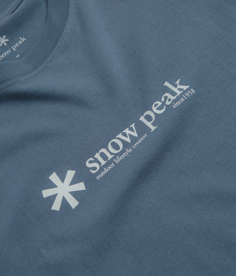 Snow Peak Logo T-Shirt in Slate Blue
