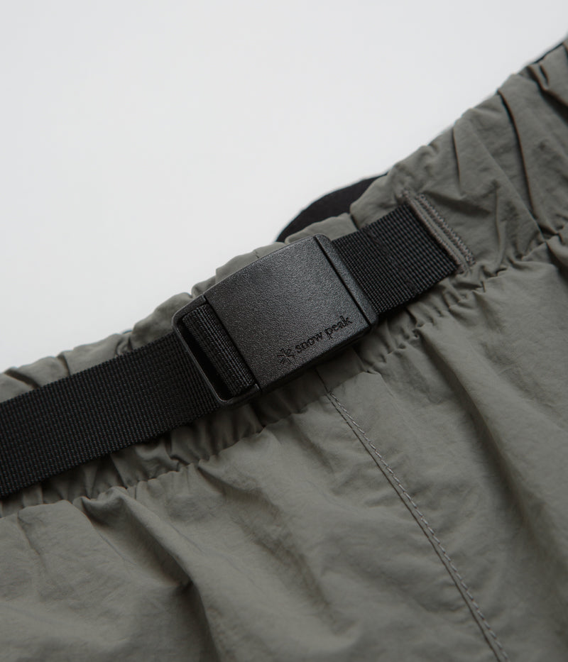 Snow Peak Nylon Tussah 2Way Shorts in Light Olive