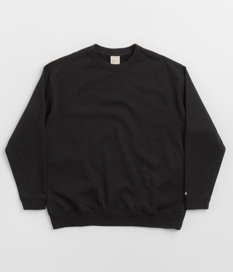 Snow Peak Recycled Cotton Crewneck Sweatshirt in Black