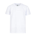 Youth solid crew neck T-shirt, white, short sleeves, front view