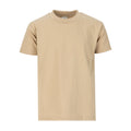Youth khaki crew neck T-shirt, short sleeves