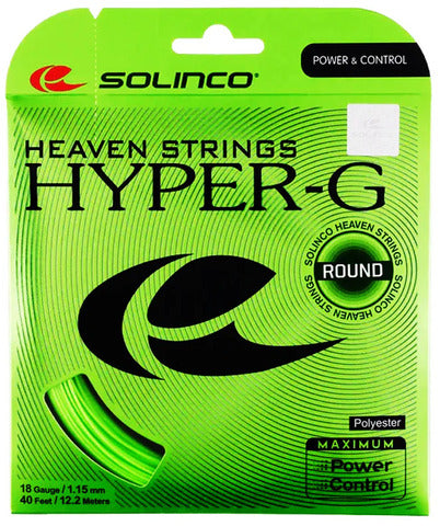 Solinco Hyper-G Tennis String in Green - Round