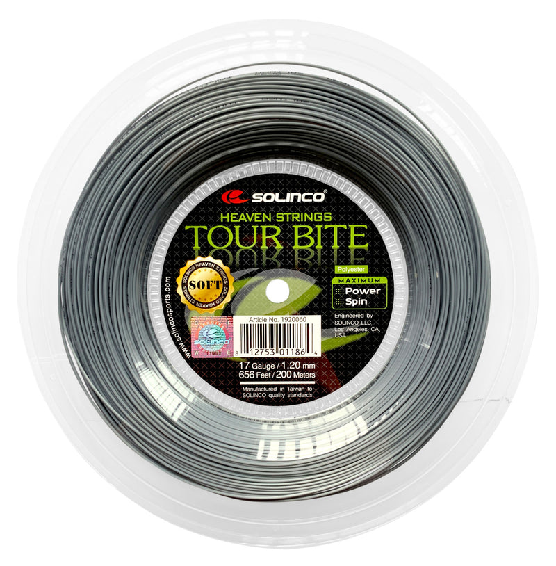 Solinco Tour Bite Soft 17 Tennis String Reel in Silver