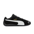 Men's black and white low-top sneakers with Puma logo and lace-up closure