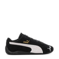 Puma Speedcat OG women's low-top sneakers, black with white side stripe and Puma logo