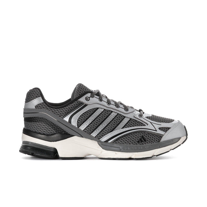 Men's Spiritain 2000 grey mesh running shoes with black accents and lace-up closure
