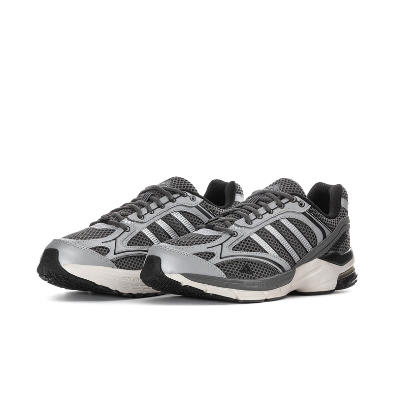 Men's Spiritain 2000 grey and black lace-up running shoes, side view