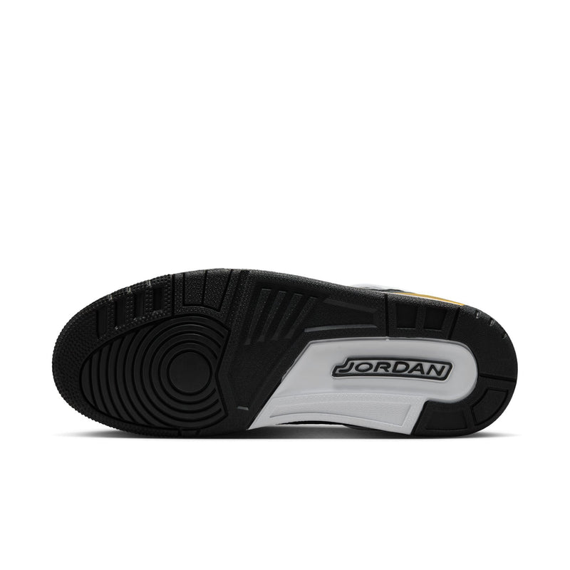 Men's low-top sneaker outsole with deep tread and Jordan-branded center label.