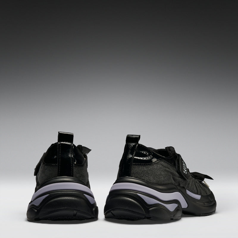Starlet Ruffle Ballet Mary Janes- Black back view