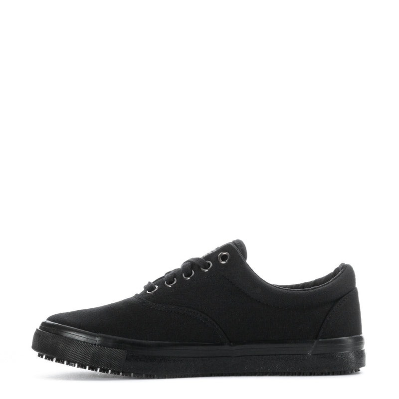 Sudler SR women's black lace-up sneaker with low profile rubber outsole