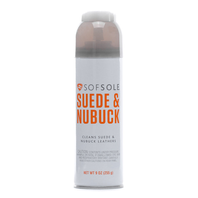 Sofsole suede and nubuck cleaner spray bottle, 9 oz, with white cap and label