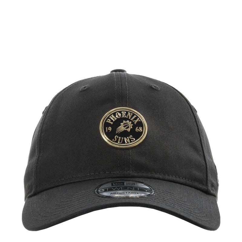 Black baseball cap with gold Phoenix Suns circular logo on front