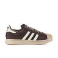 Men's adidas Superstar II sneakers in dark brown suede with off-white 3-Stripe detail