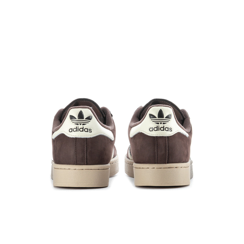 Men's adidas Superstar II sneakers with dark brown heel and off-white adidas trefoil