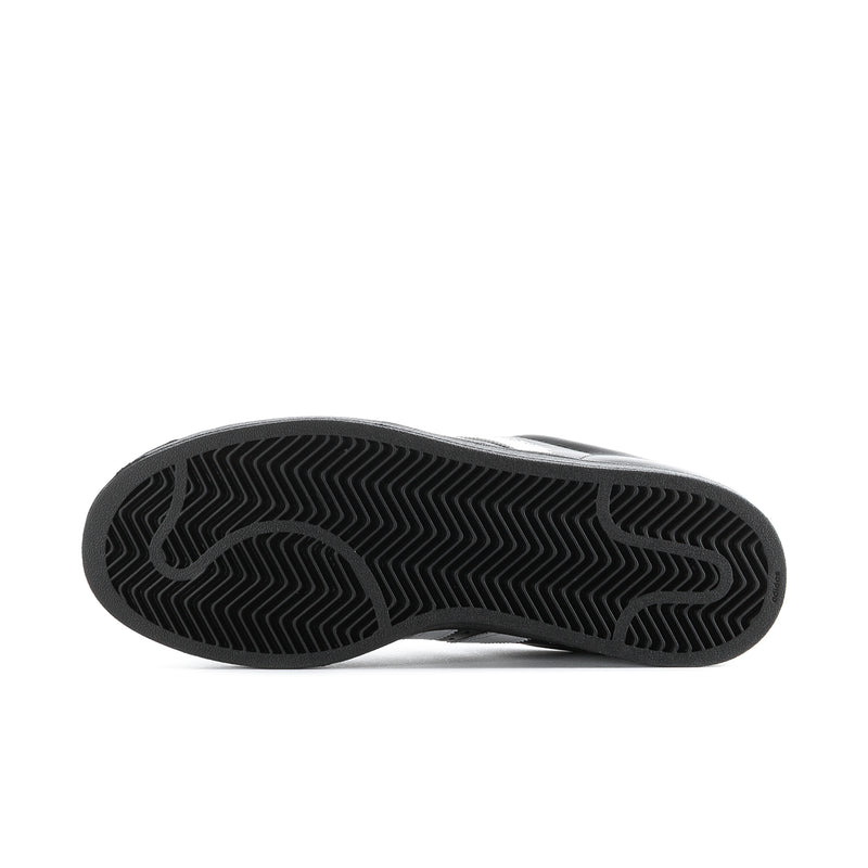 Black rubber outsole with textured tread