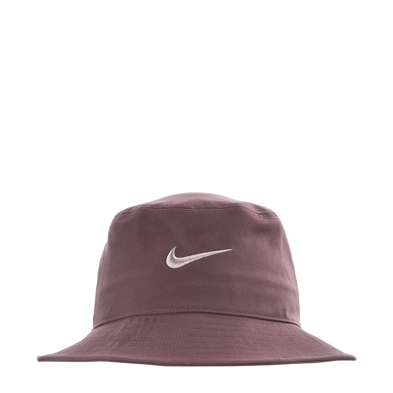 Nike bucket hat in mauve/pink with white Swoosh logo
