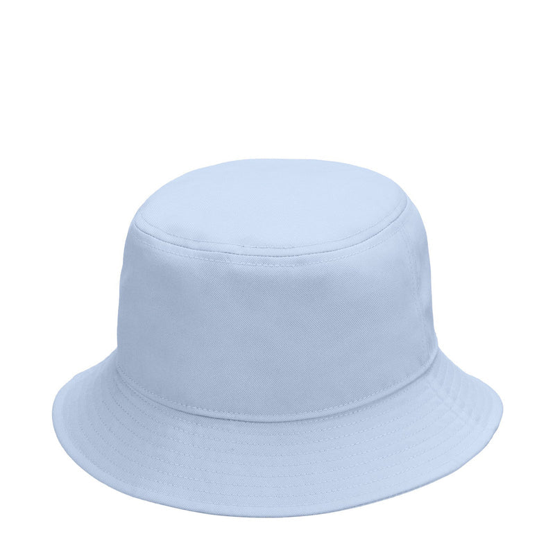 Light blue Nike bucket hat plain back view with rounded crown