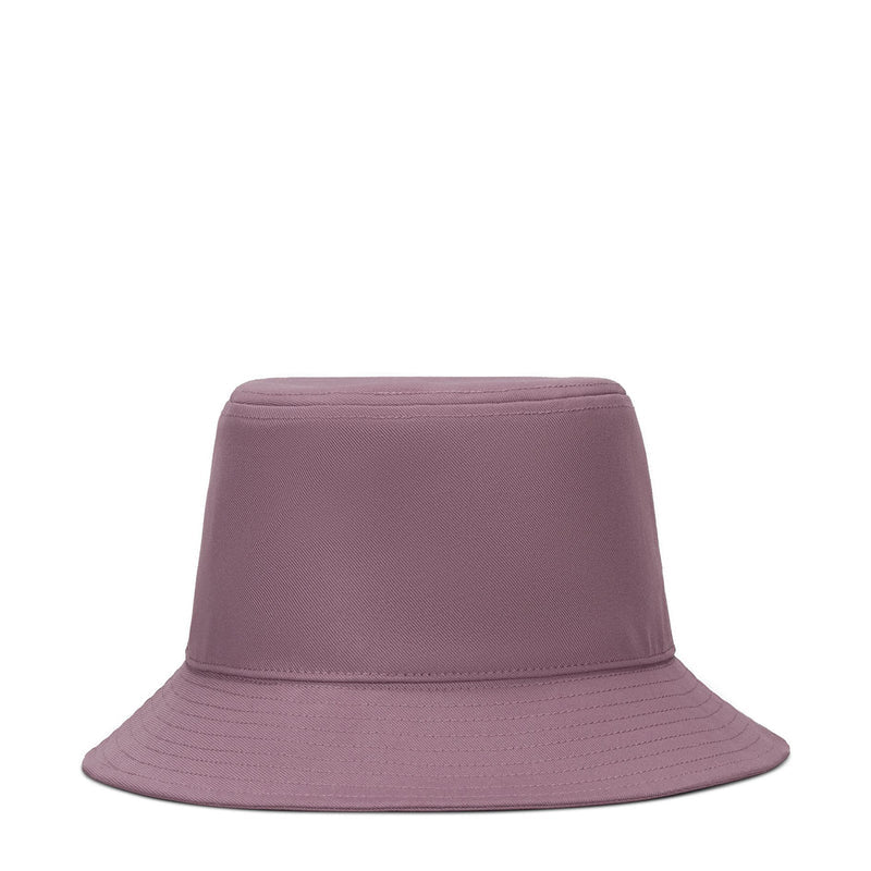 Mauve bucket hat with back panel seam and wide brim