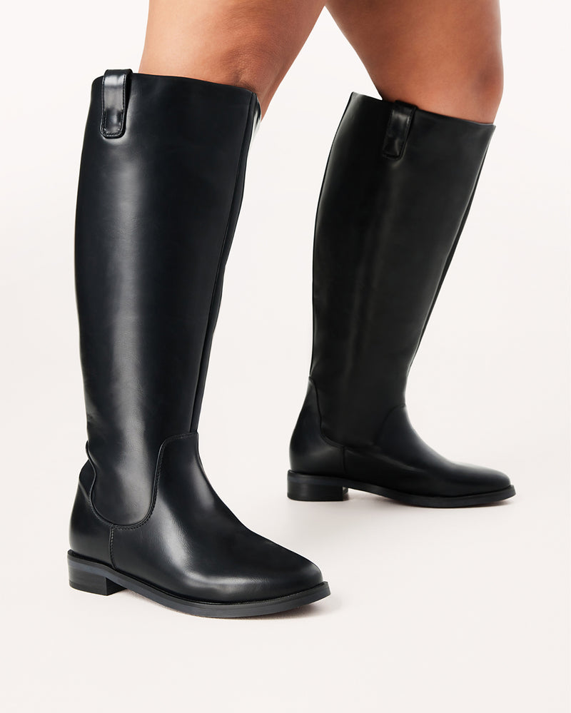 SYBIL EXTENDED CURVE - BLACK-Boots-Billini-BILLINI USA