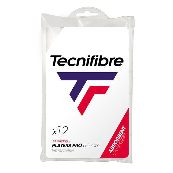 Tecnifibre Players Pro Overgrip 12 Pack in White