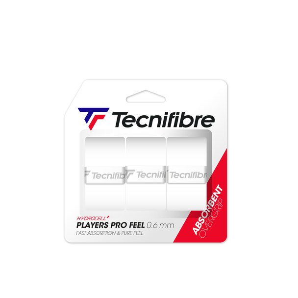 Tecnifibre Players Pro Overgrip 3 Pack in White