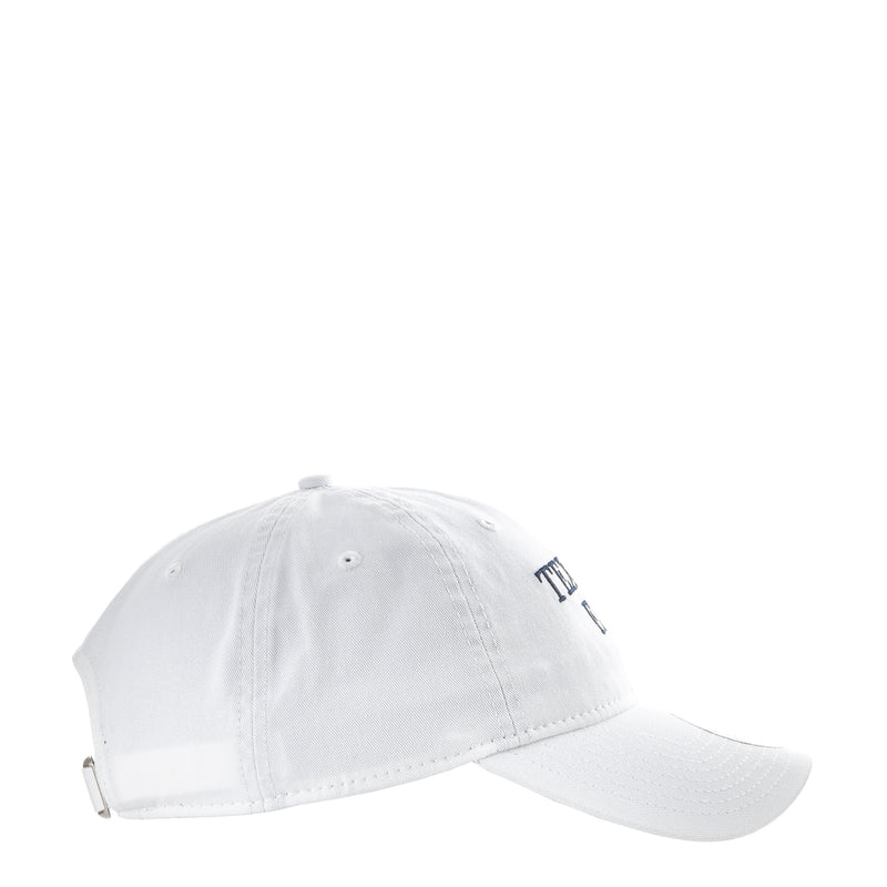 White Texans fan baseball cap with side embroidery and curved brim