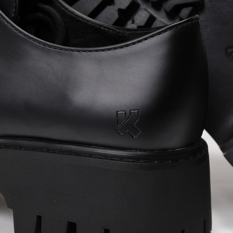 The Corrupter Men's Square Toe Shoes - Shoes - KOI Footwear - Black - Back Detail