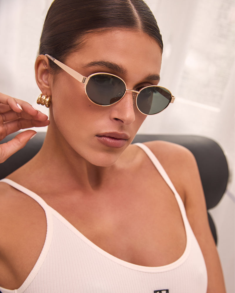 THE EVANGELISTA - GOLD-GREEN-SUNGLASSES-BANBE-O/S-BILLINI USA