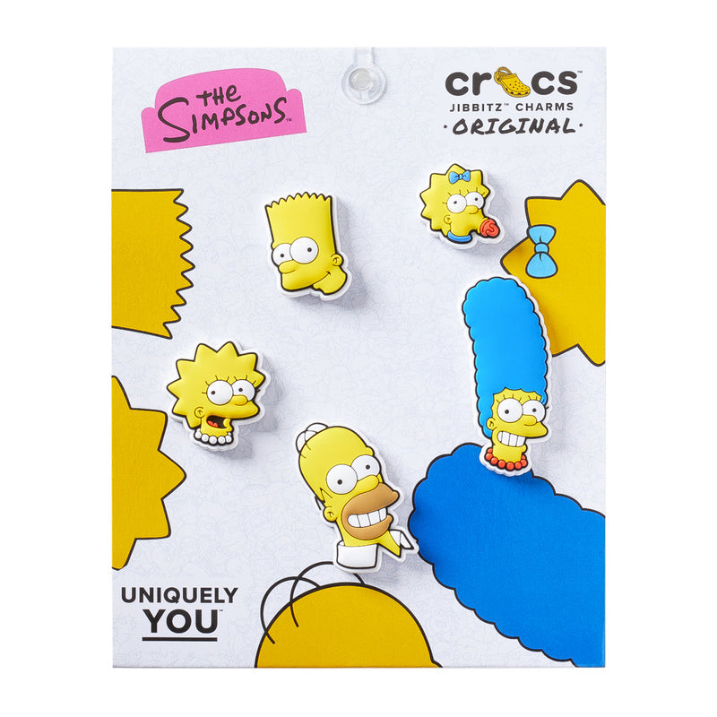 Simpsons Jibbitz charm pack with five multicolor character face charms