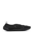 Black slip-on water shoe with textured side panels