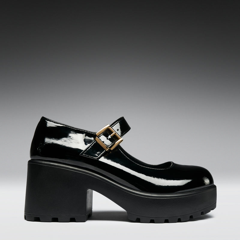 TIRA Black Mary Jane Shoes 'Patent Edition' view from the right side