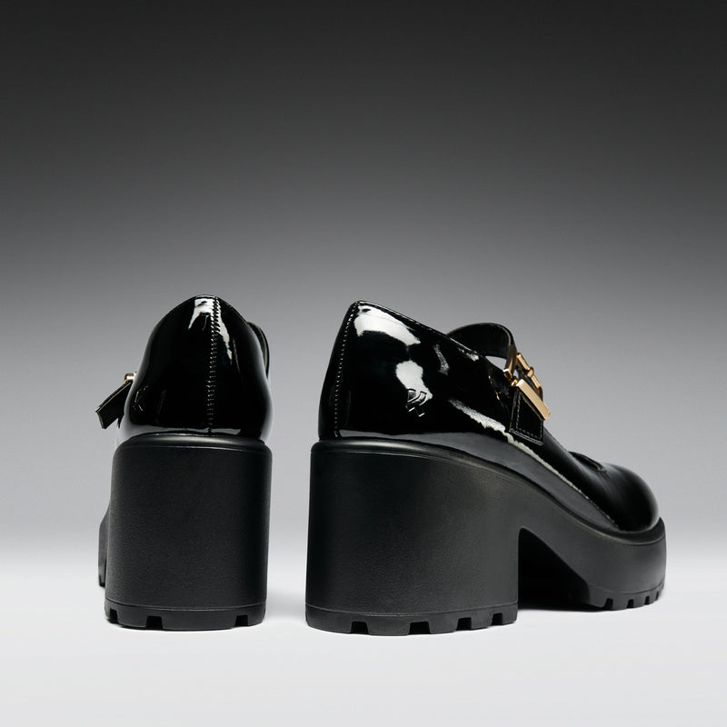 TIRA Black Mary Jane Shoes 'Patent Edition' back view