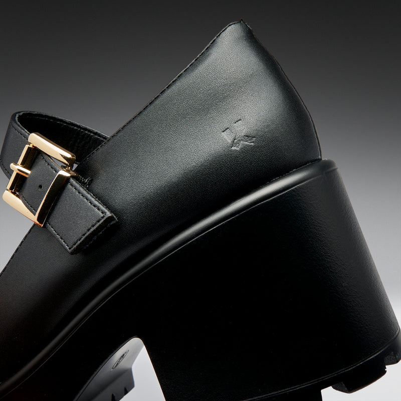 Tira Mary Jane Shoes 'Faux Leather Edition' heel view