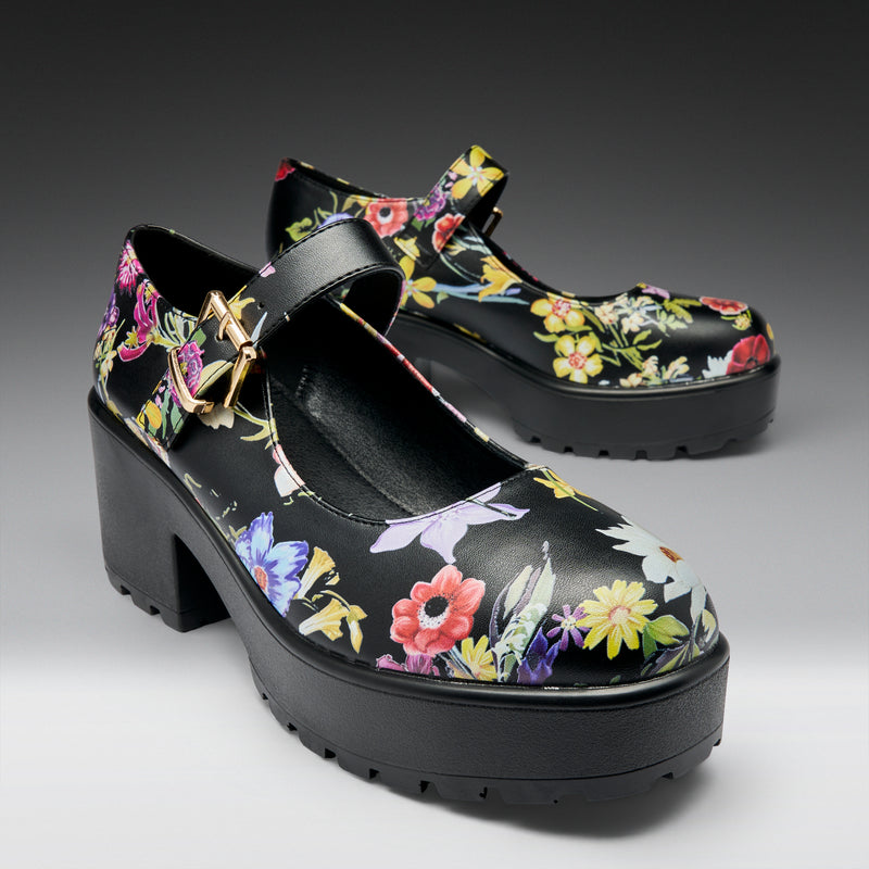 Tira Mary Jane Shoes 'Floral Edition' Front Right View