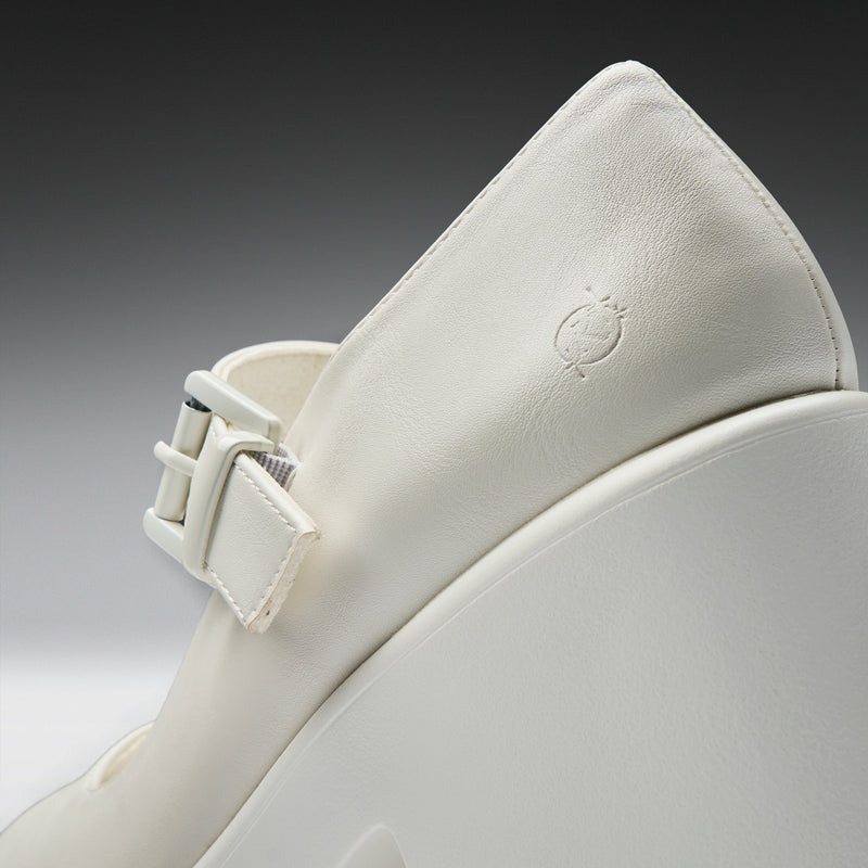 Tira Mary Jane Shoes 'White Washout Edition' back side detail view