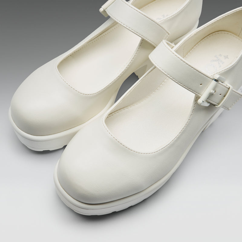 Tira Mary Jane Shoes 'White Washout Edition' top view