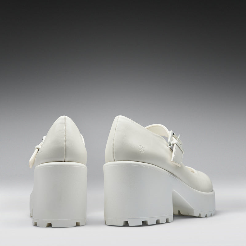 Tira Mary Jane Shoes 'White Washout Edition' back view
