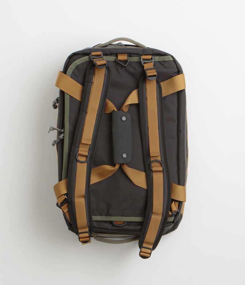 Topo Designs Mountain 40L Duffel Bag in Black and Neutral
