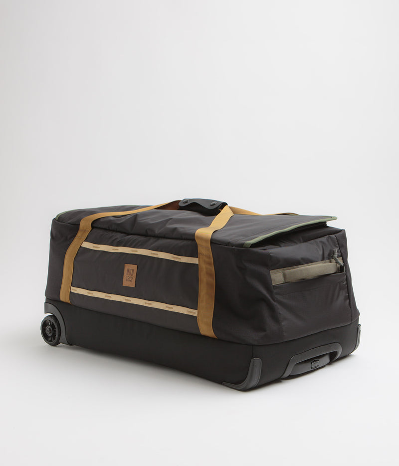 Topo Designs Mountain 90L Roller Duffel Bag in Black and Neutral